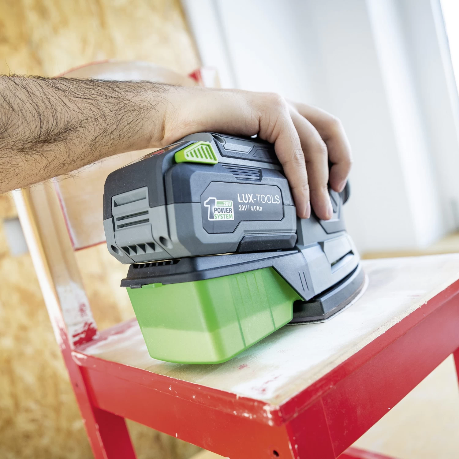 LUX 20V Accu Handpalmschuurmachine (zonder Accu) 8 LUX 20V Accu Handpalmschuurmachine (zonder Accu) - Afbeelding 8