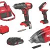 Skil 20V Accuboormachine, LED-lamp & Handstofzuiger Incl. 2.0Ah Accu+lader Combinatieset