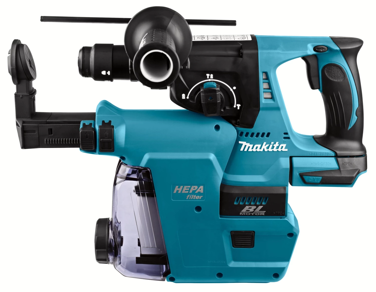 Makita 18V LXT Combihamer DHR243ZJW (zonder Accu) 1 Makita 18V LXT Combihamer DHR243ZJW (zonder Accu)