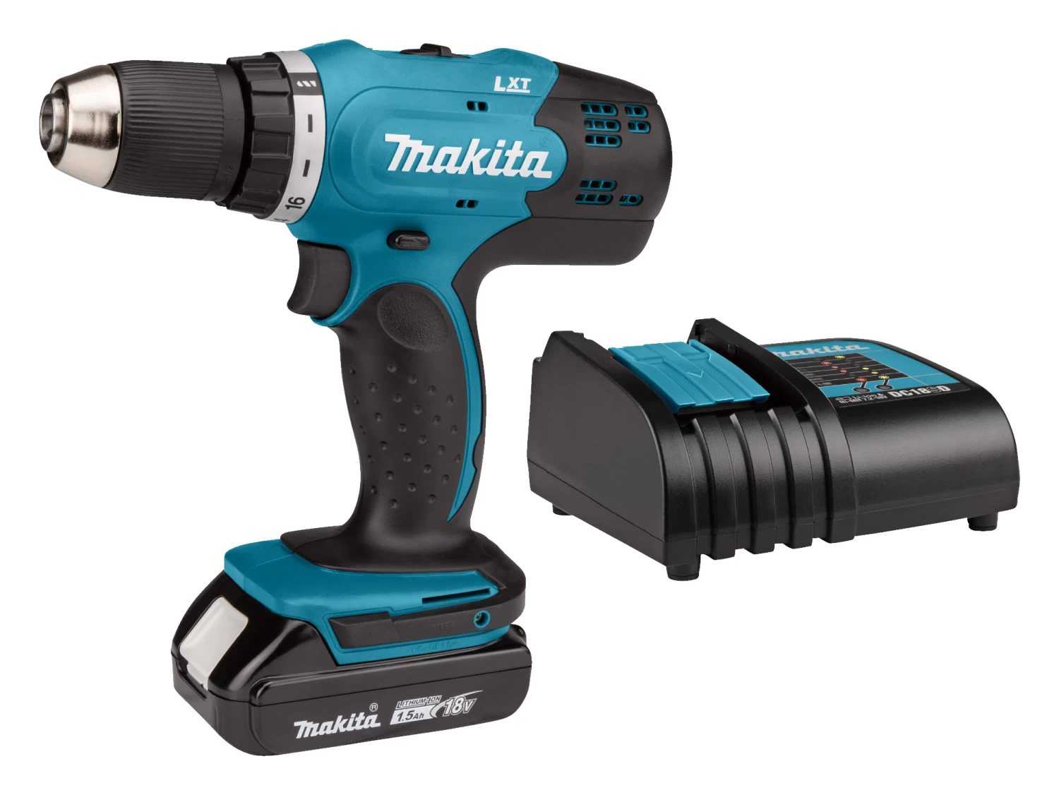 Makita 18V Accu-schroefboormachine DDF453SYX5 Incl. 1,5Ah Accu + Lader 1 Makita 18V Accu-schroefboormachine DDF453SYX5 Incl. 1,5Ah Accu + Lader