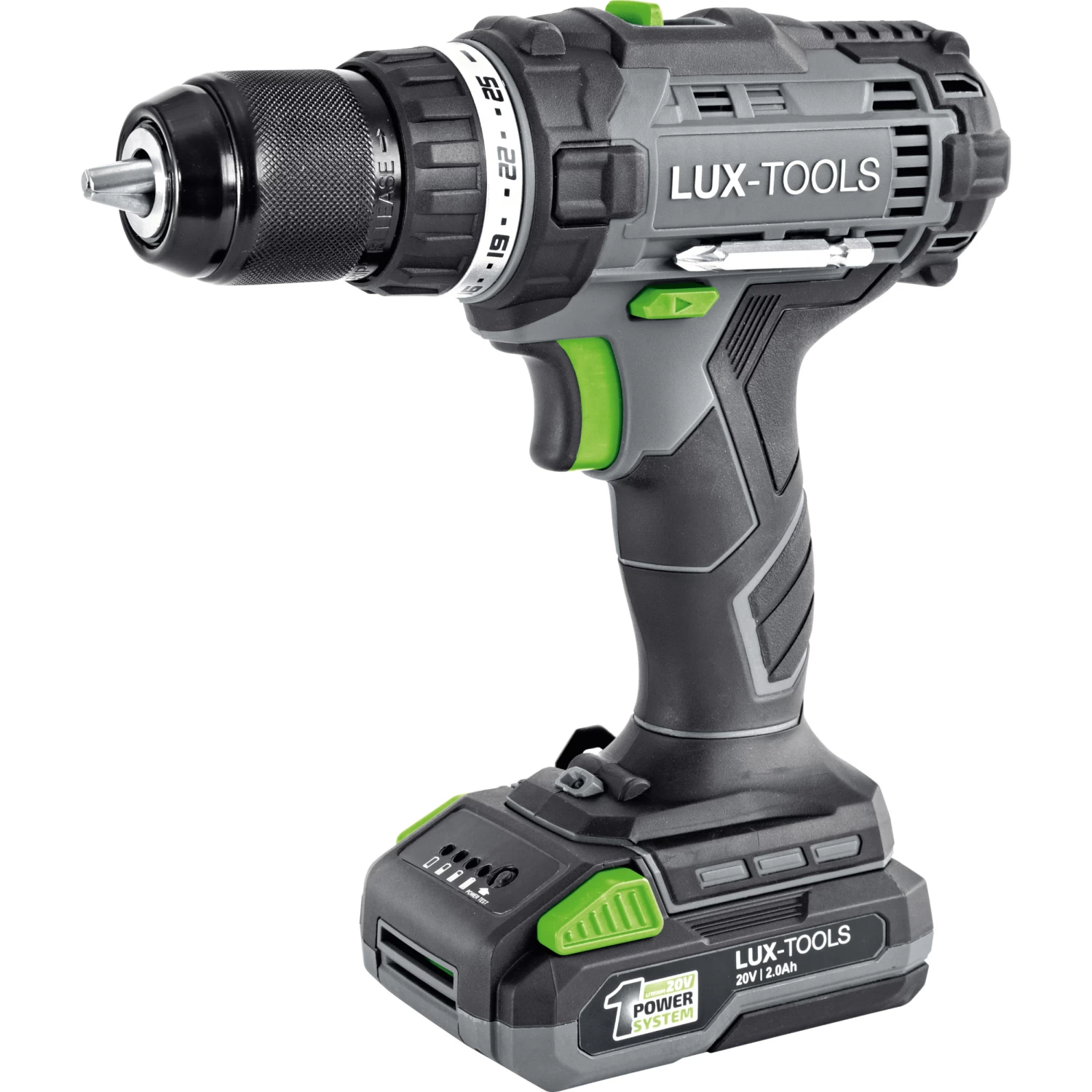 LUX 20V Accuboormachine + 2,0Ah Accu + Lader 2 LUX 20V Accuboormachine + 2,0Ah Accu + Lader - Afbeelding 2