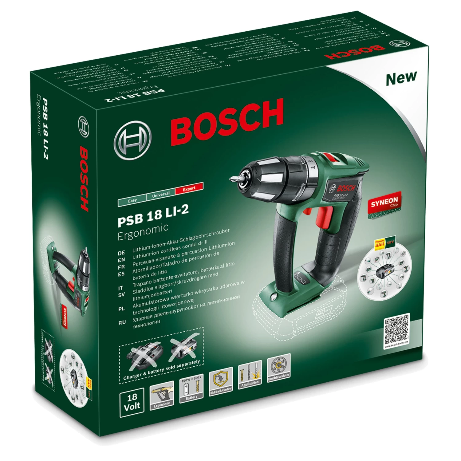 Bosch Accuklopboormachine PSB 18 LI-2 Ergonomic (zonder Accu) 2 Bosch Accuklopboormachine PSB 18 LI-2 Ergonomic (zonder Accu) - Afbeelding 2