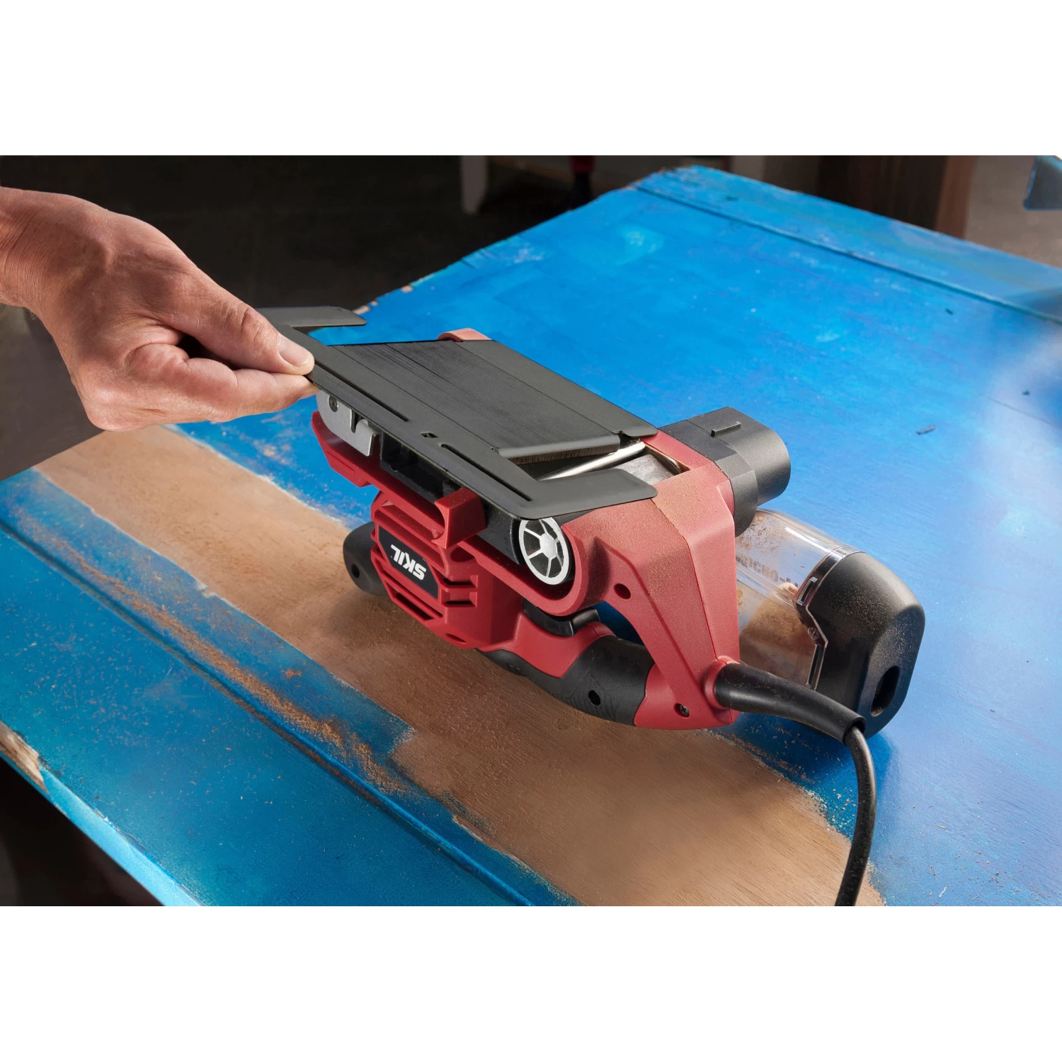 SKIL Bandschuurmachine 7615AB 710W Incl. Schuurraam 7 SKIL Bandschuurmachine 7615AB 710W Incl. Schuurraam - Afbeelding 7