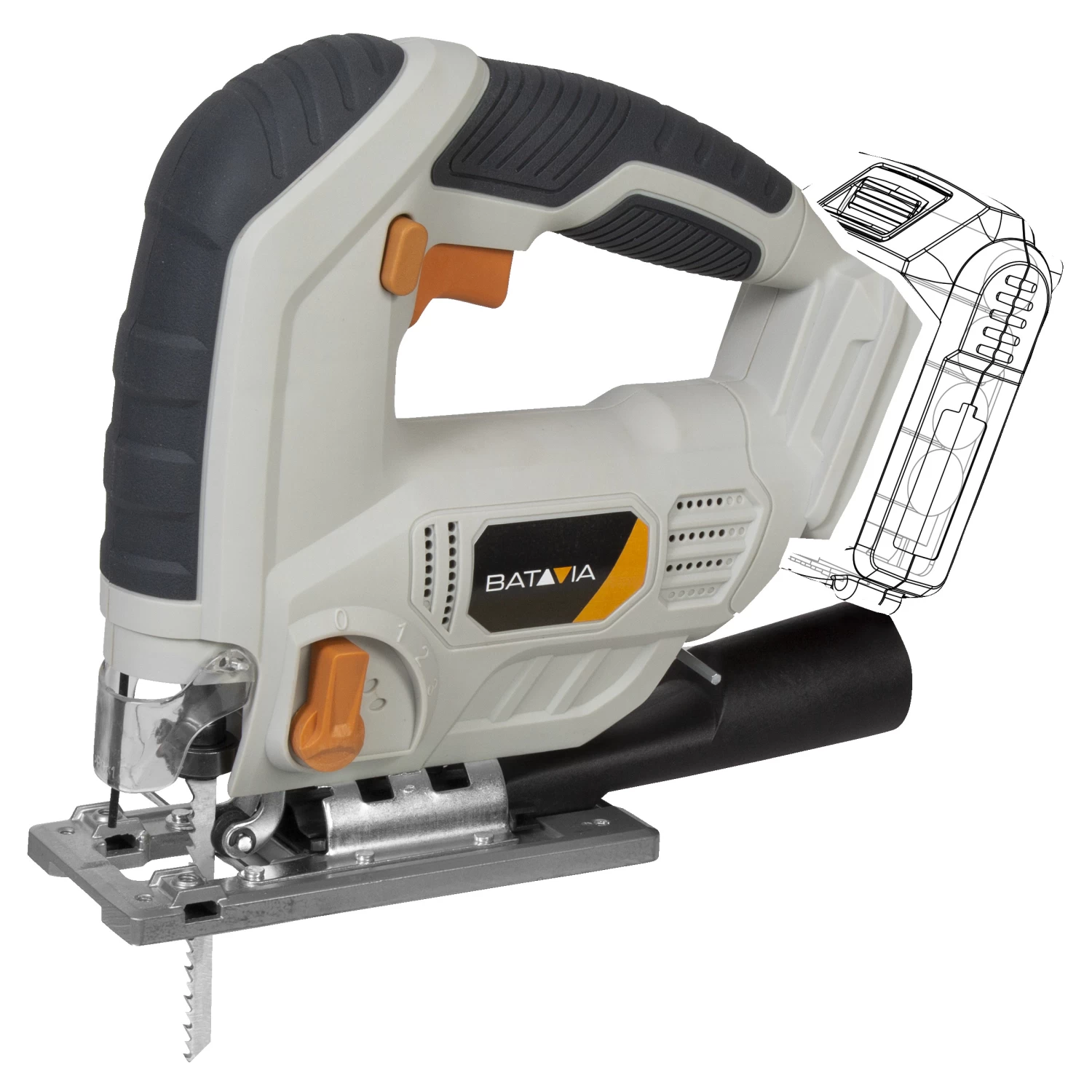 Batavia Decoupeerzaag 18V (zonder Accu) 1 Batavia Decoupeerzaag 18V (zonder Accu)