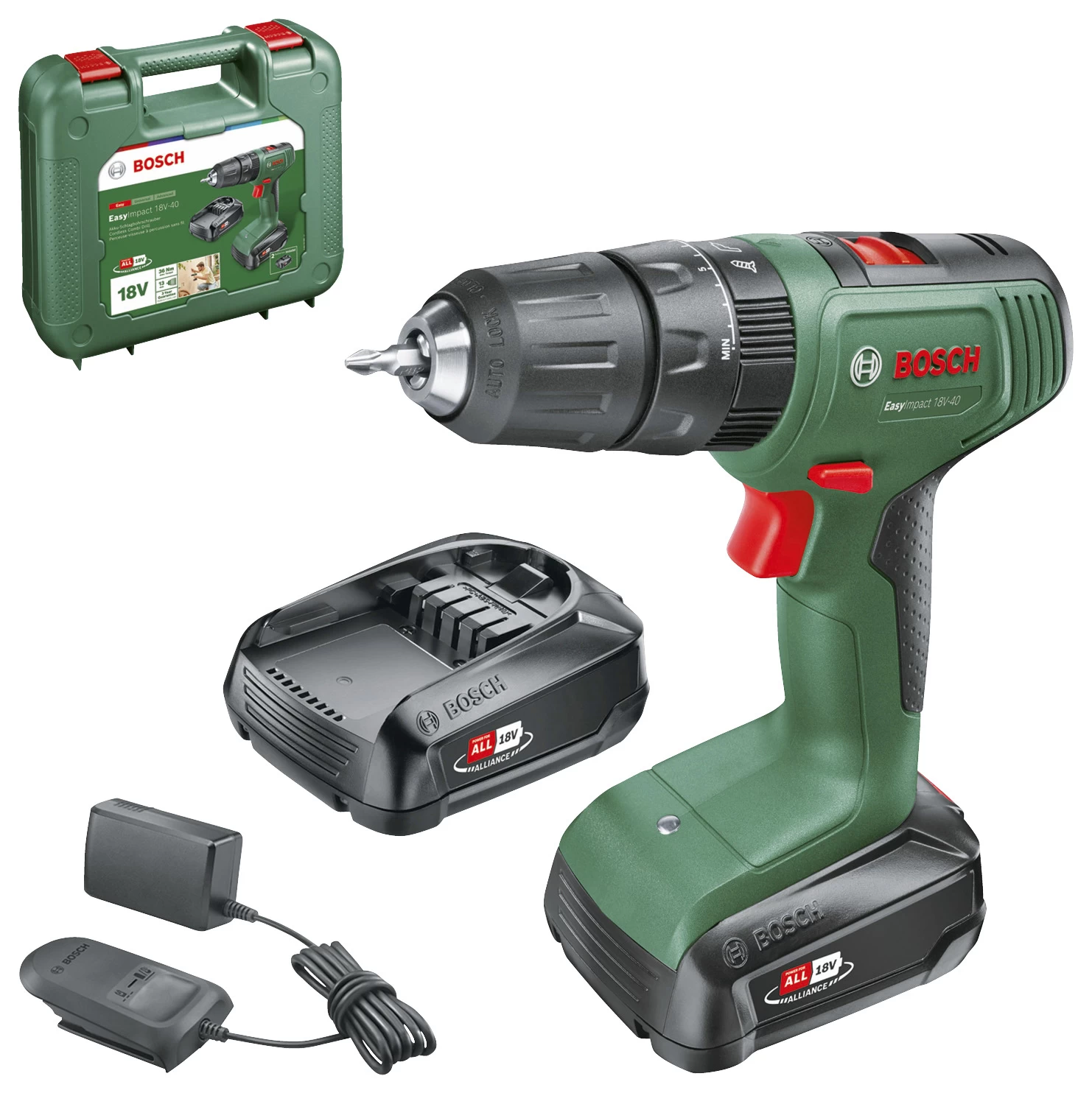 Bosch Accuklopboor EasyImpact 18V-40 1 Bosch Accuklopboor EasyImpact 18V-40