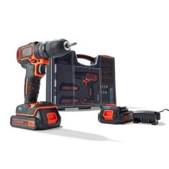 Black & Decker BLACK+DECKER Accuboormachine BDC718AS2O-QW + 80-delige Accessoireset